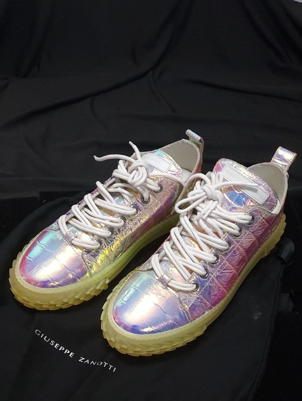 Giuseppe Zanotti Blabber Jellyfish Iridescent  Sneakers - Pink/Blue/Gold